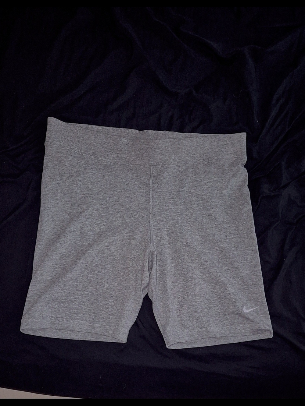 Nike Gray Women's Bike Shorts with Small Swoosh